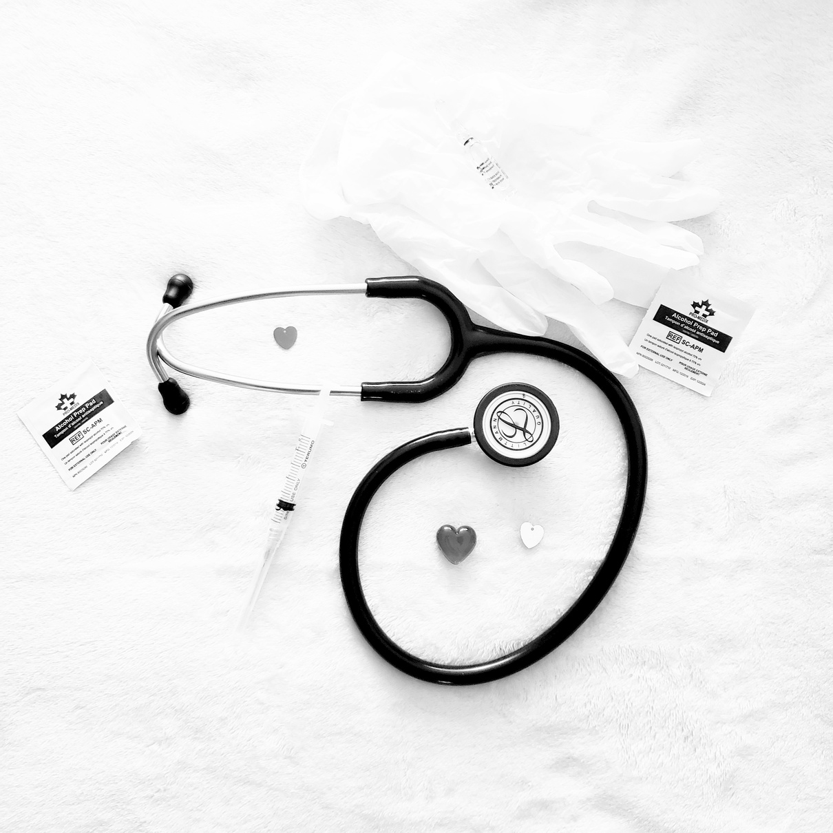 Medical Stethoscope on White Background